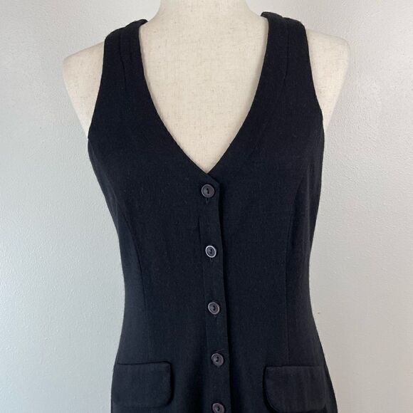 Vintage Clues Collection Wool Sleeveless Button Down Midi Dress Size 4P EUC - Picture 2 of 7